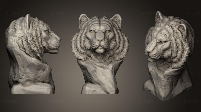 3D model Tiger Bust (STL)